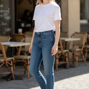 Eileen Fisher Organic Cotton Straight Leg Jeans Blue Size 14